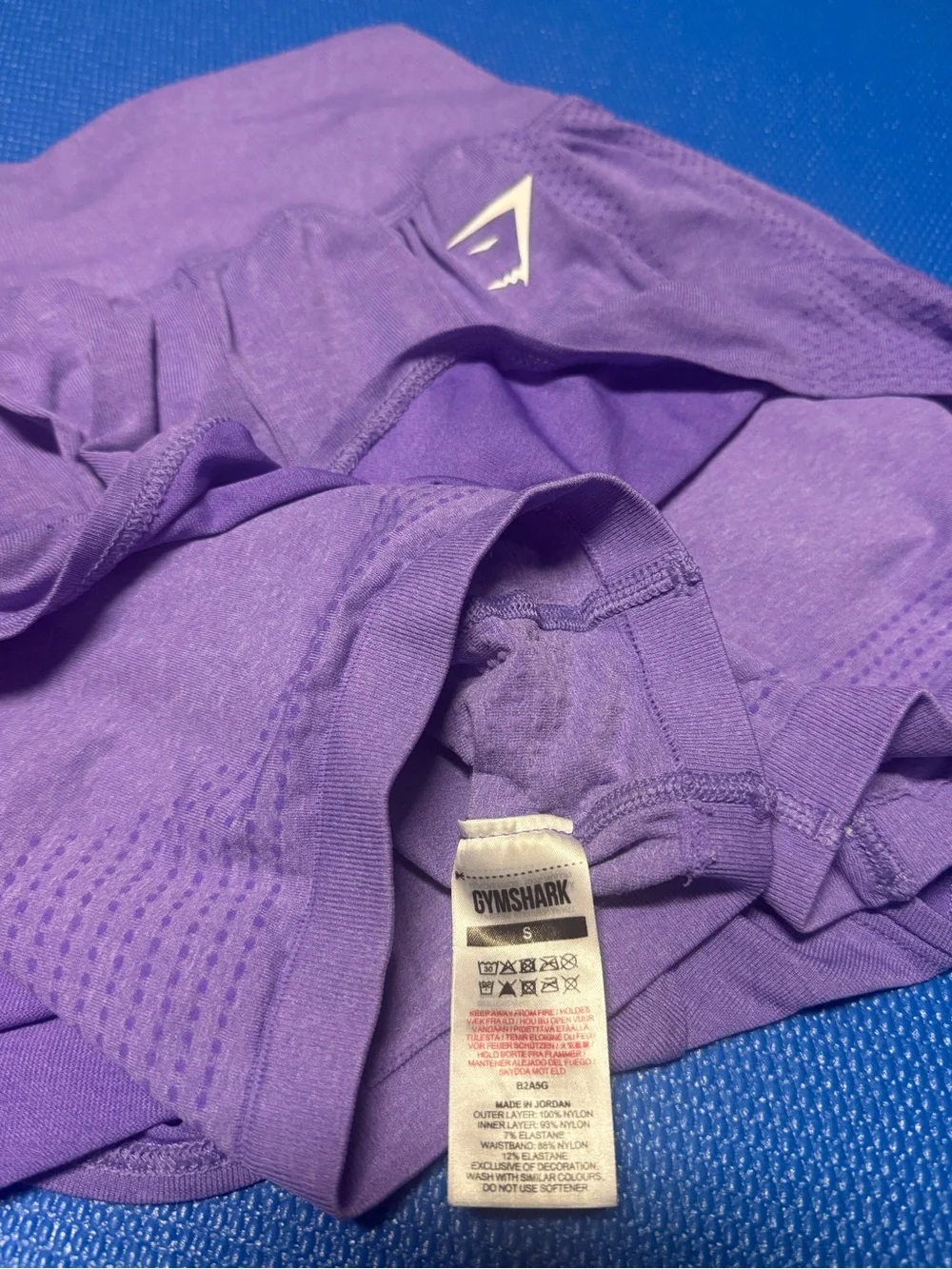 Gymshark Lavender High-Waist Athletic Shorts